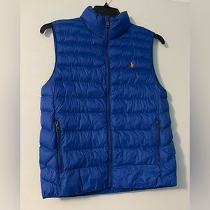 Polo Ralph Lauren Boys XL (18-20) Royal Blue Down Vest NEVER WORN
